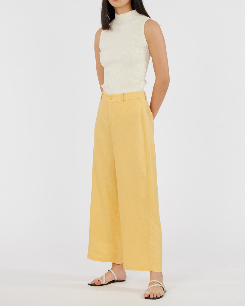 Barossa Linen Pant - Buttercup - Second Image