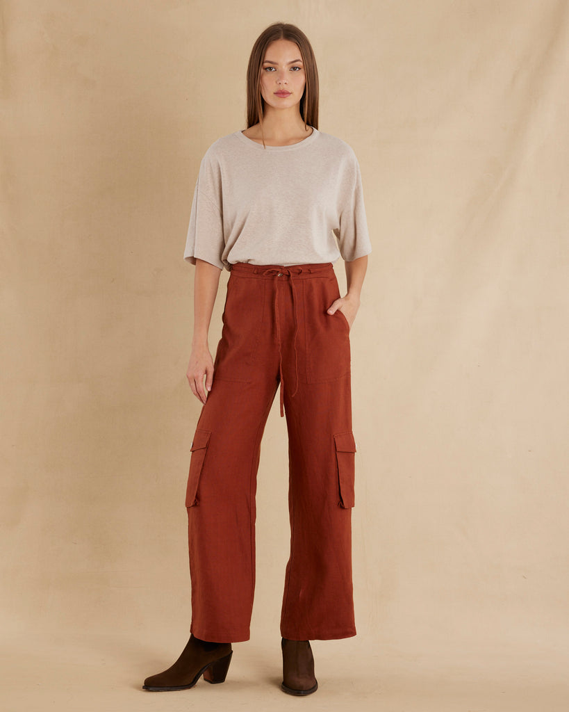Bondi Crew Neck Tee - Natural - Second Image