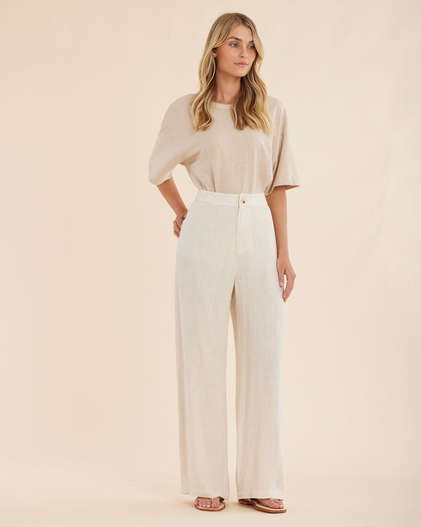 Chelsea Straight Leg Pant - Natural