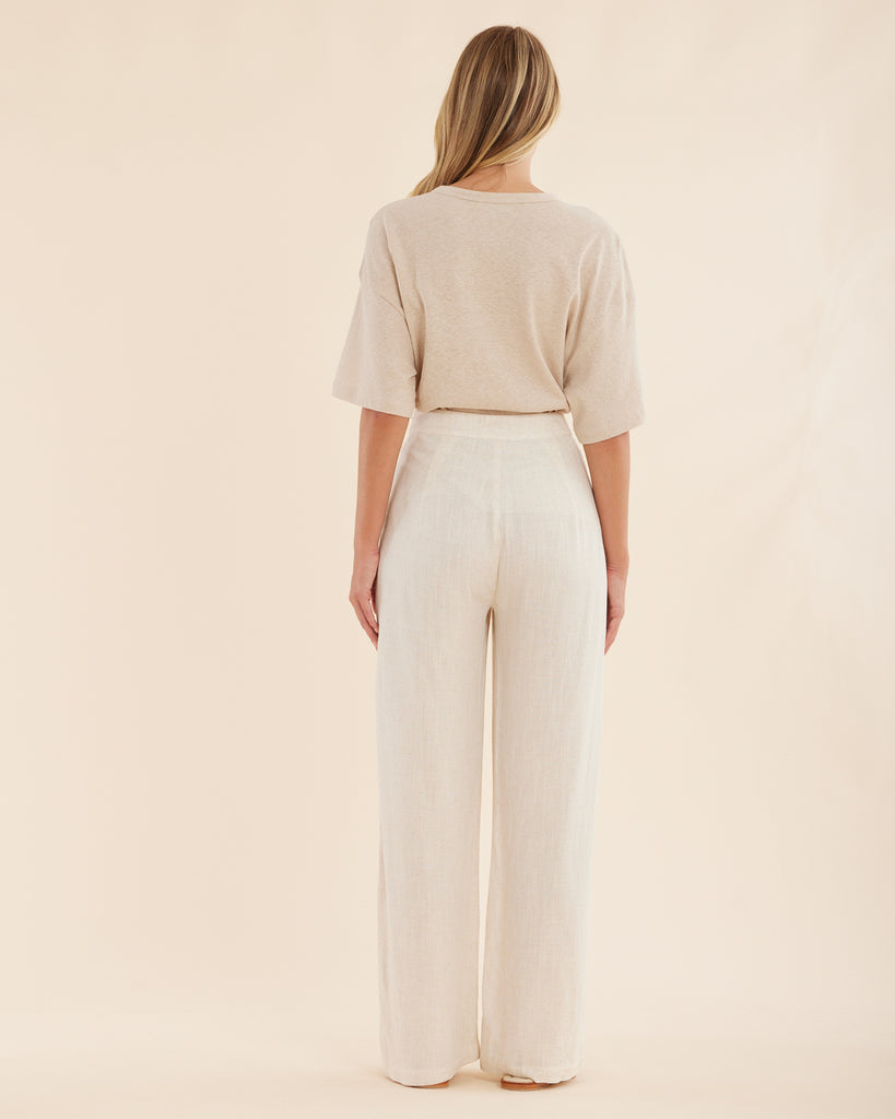 Chelsea Straight Leg Pant - Natural - Second Image