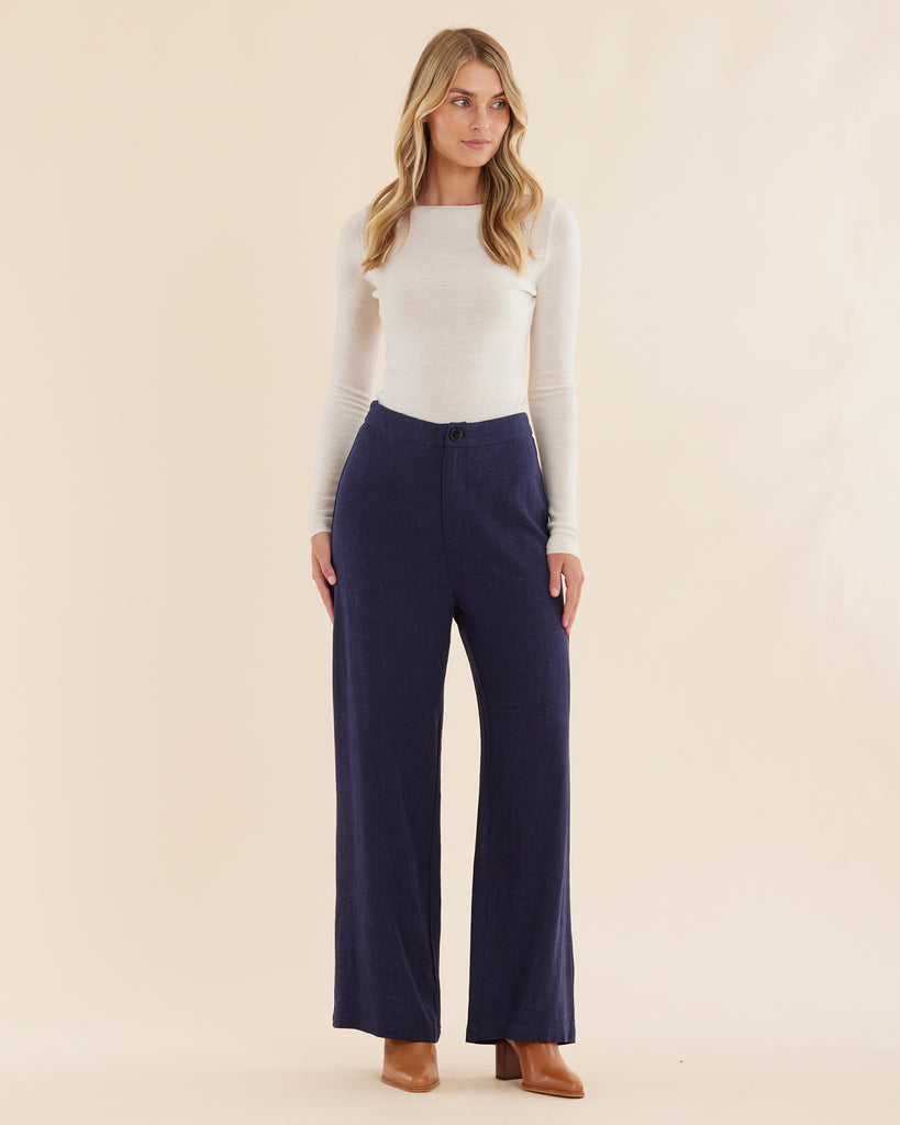 Chelsea Straight Leg Pant - Navy