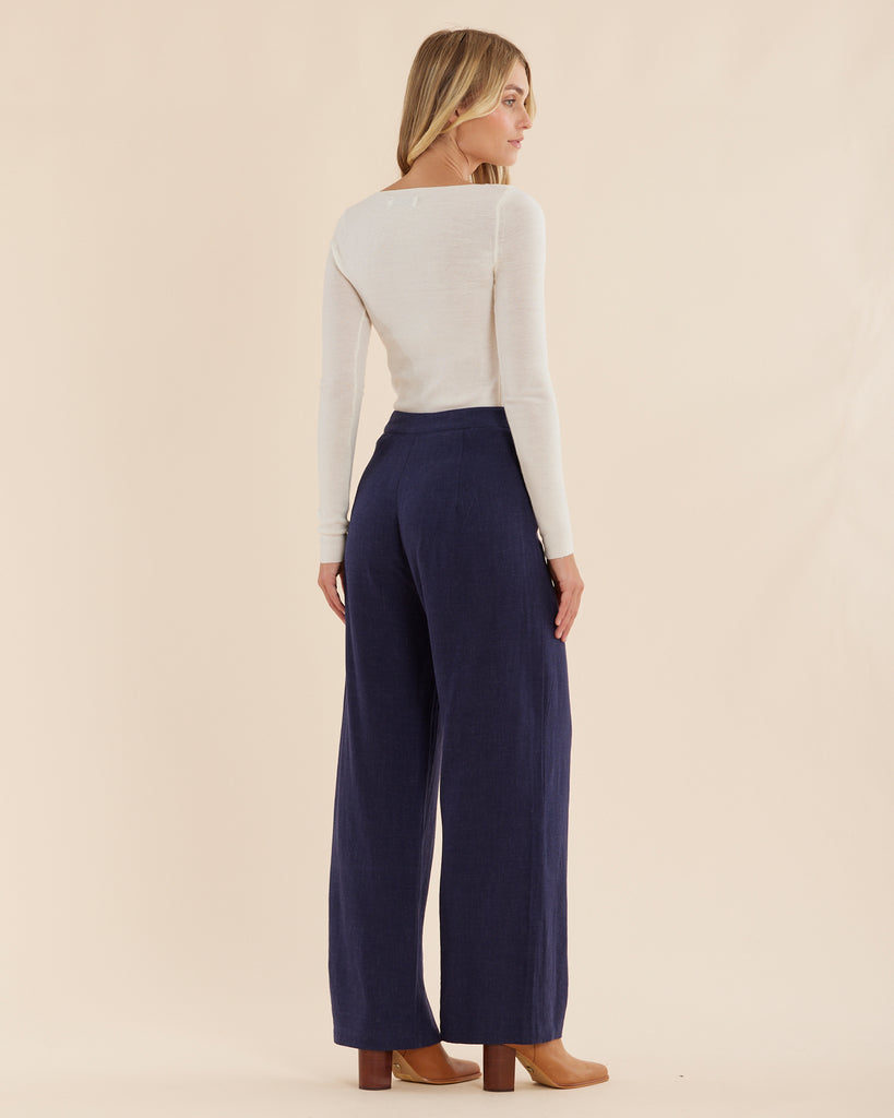 Chelsea Straight Leg Pant - Navy - Second Image