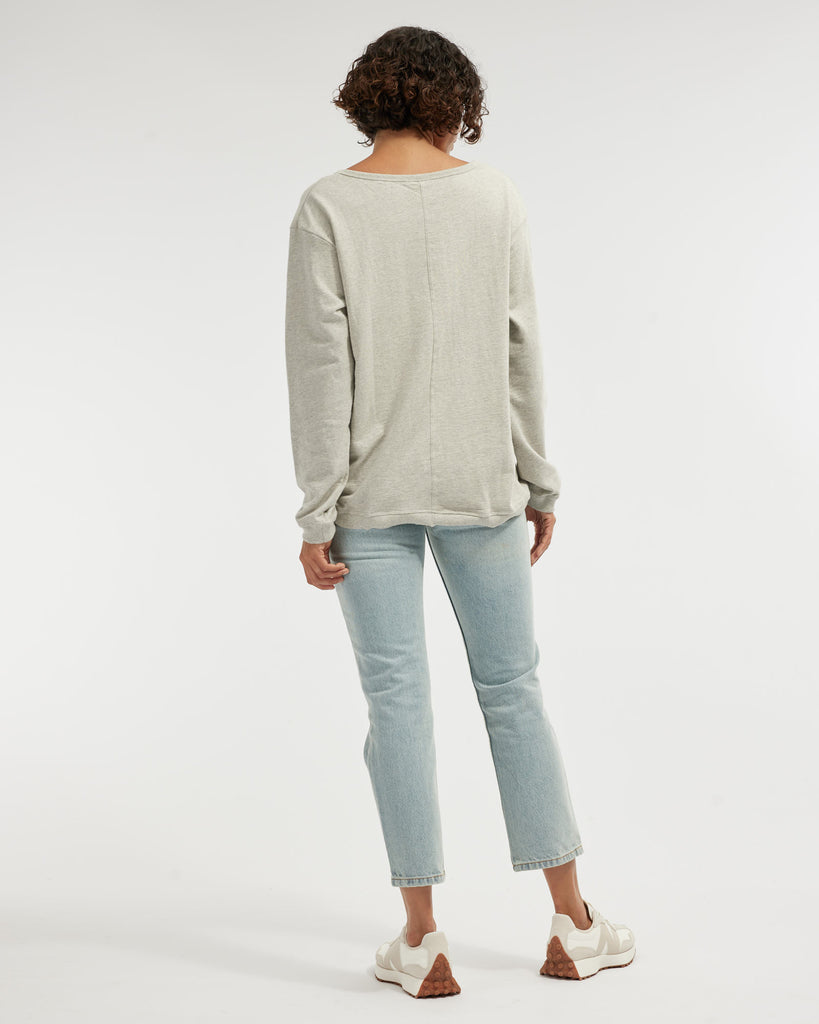 Jessie Crew Neck Sweater - Grey - Second Image