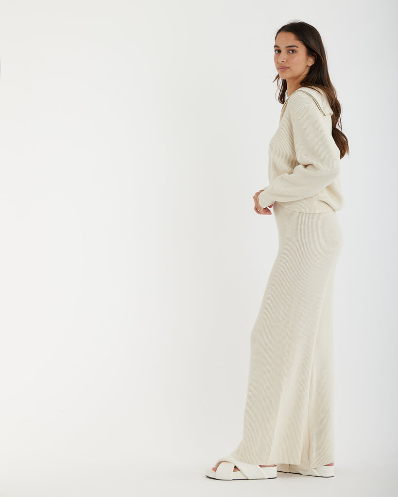 Eline Knit Pant - Cream - Second Image