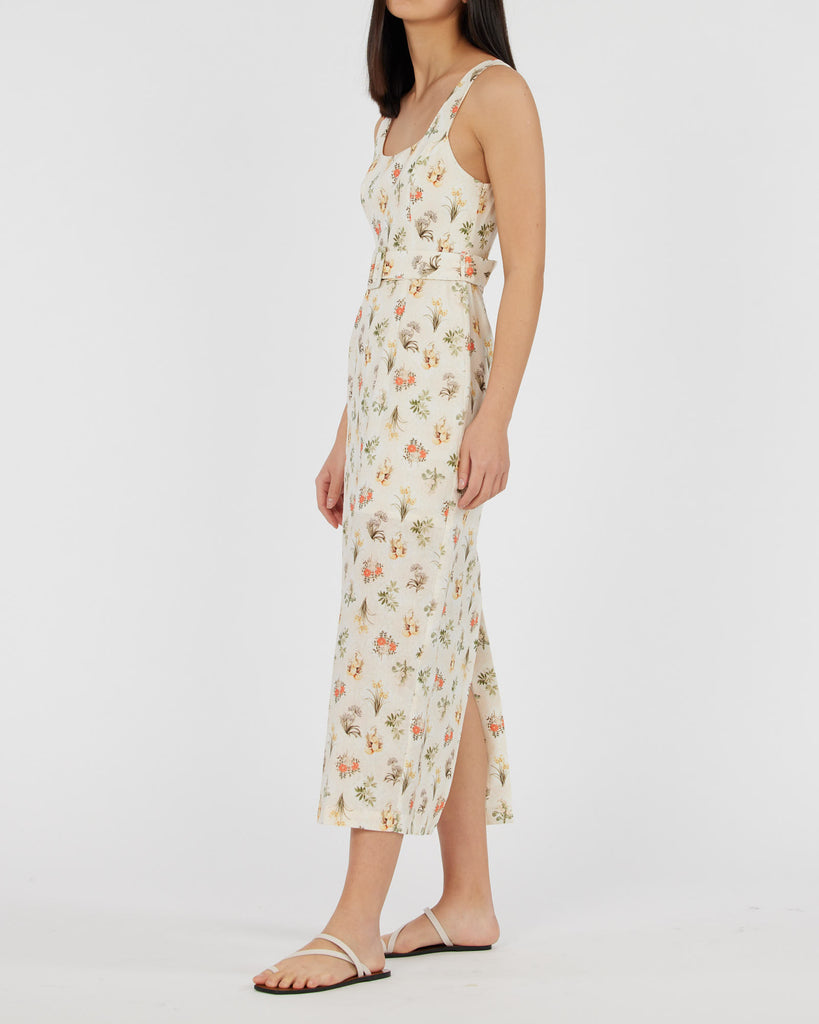 Jardin Linen Midi Dress - Second Image