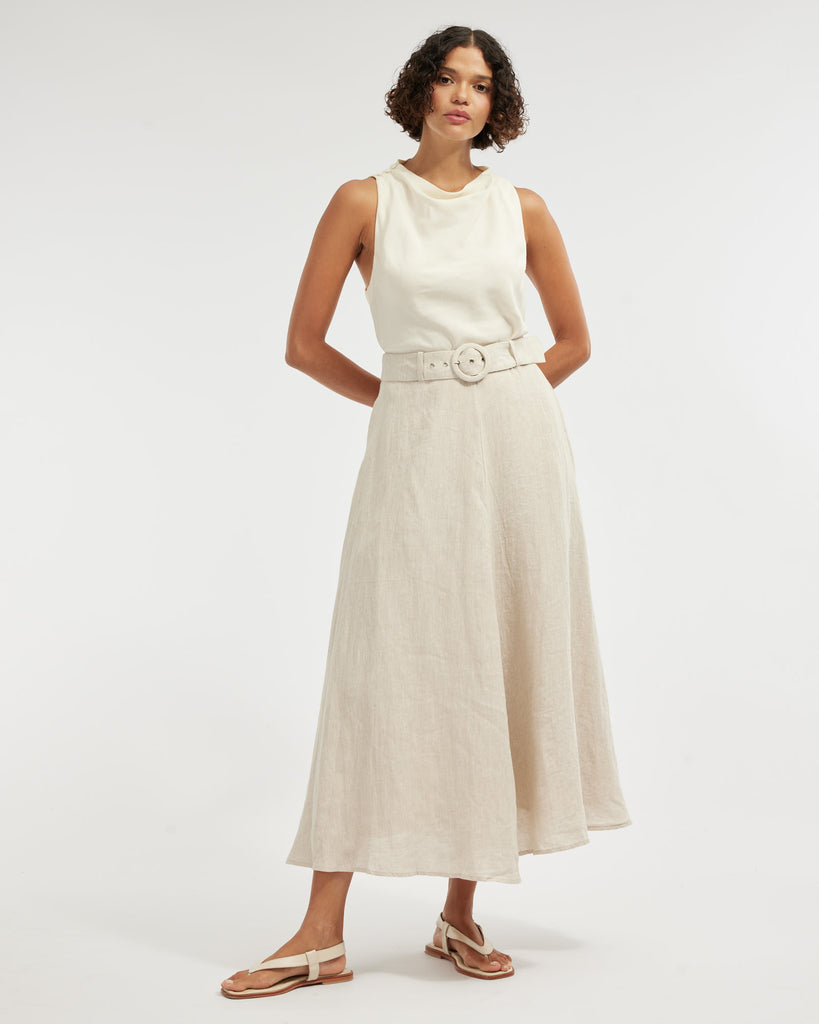 Tessa Shoulder Knot Top - Cream - Second Image
