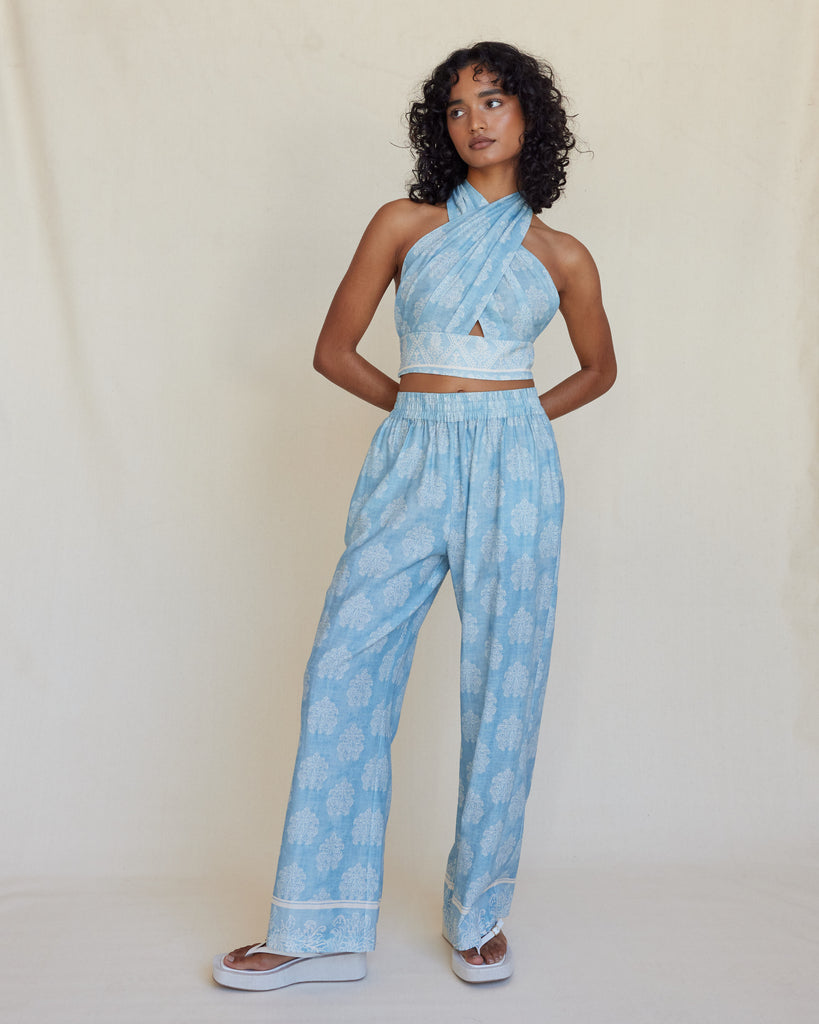 Anjali Linen Halter Top - Second Image