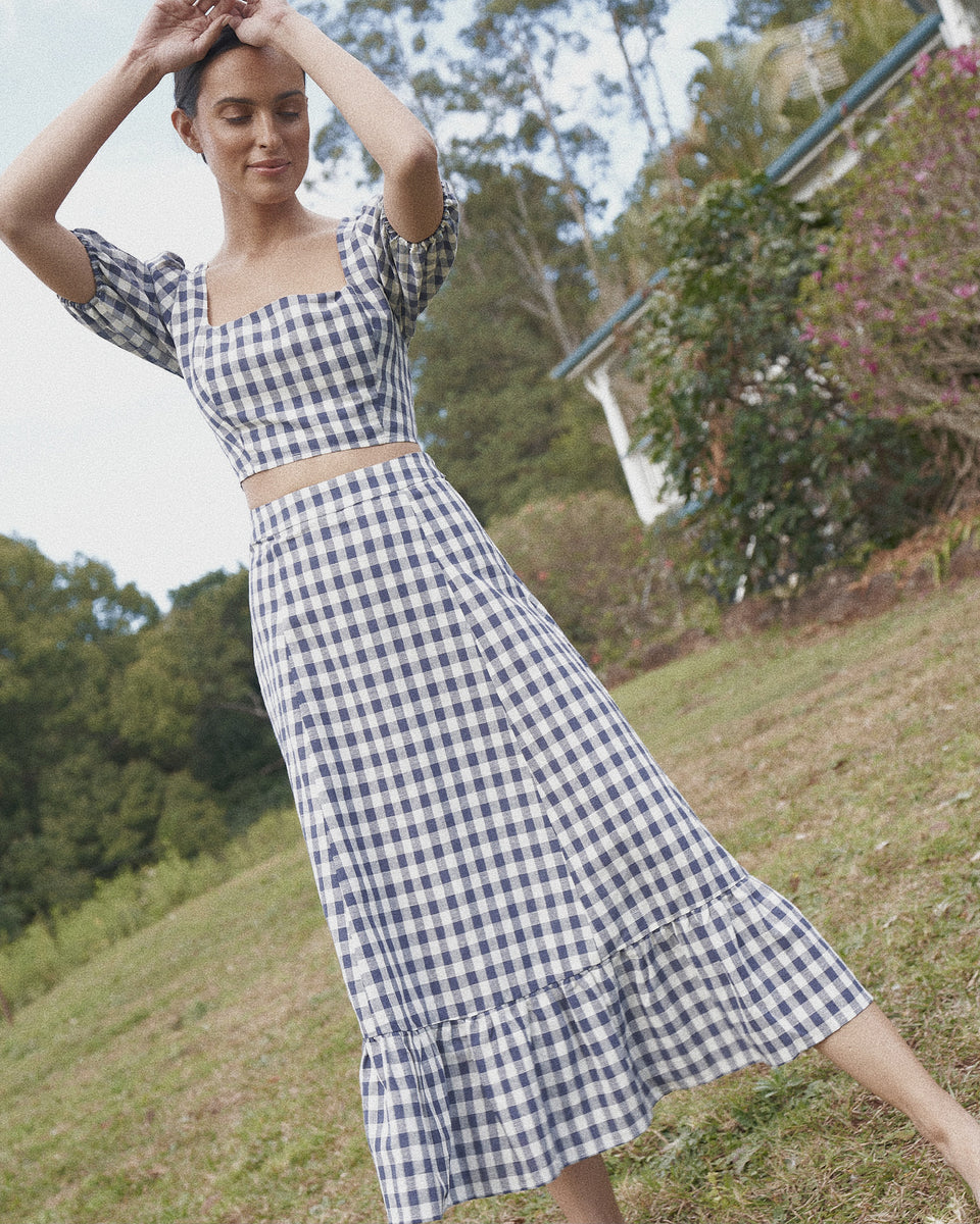 Gingham midi skirt outlet australia