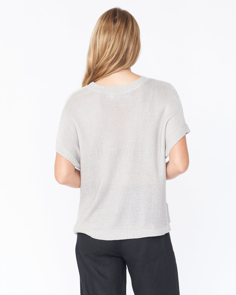 Robin Short Sleeve Knit - Grey - Second Image