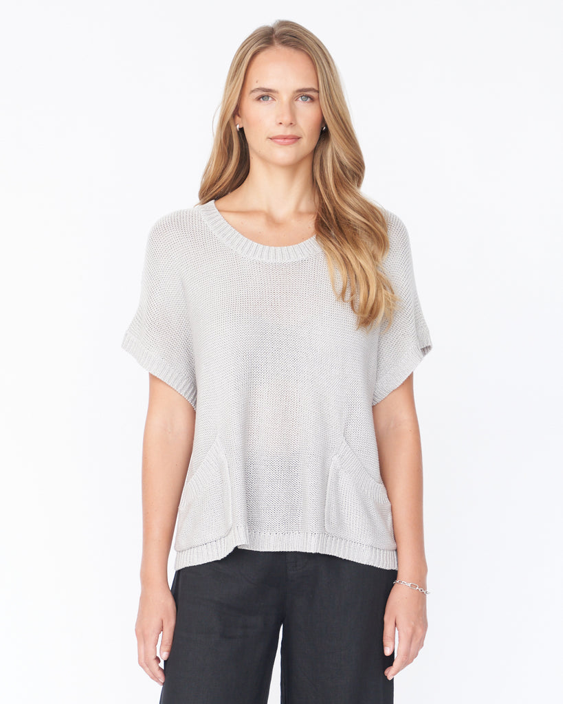 Robin Short Sleeve Knit - Grey