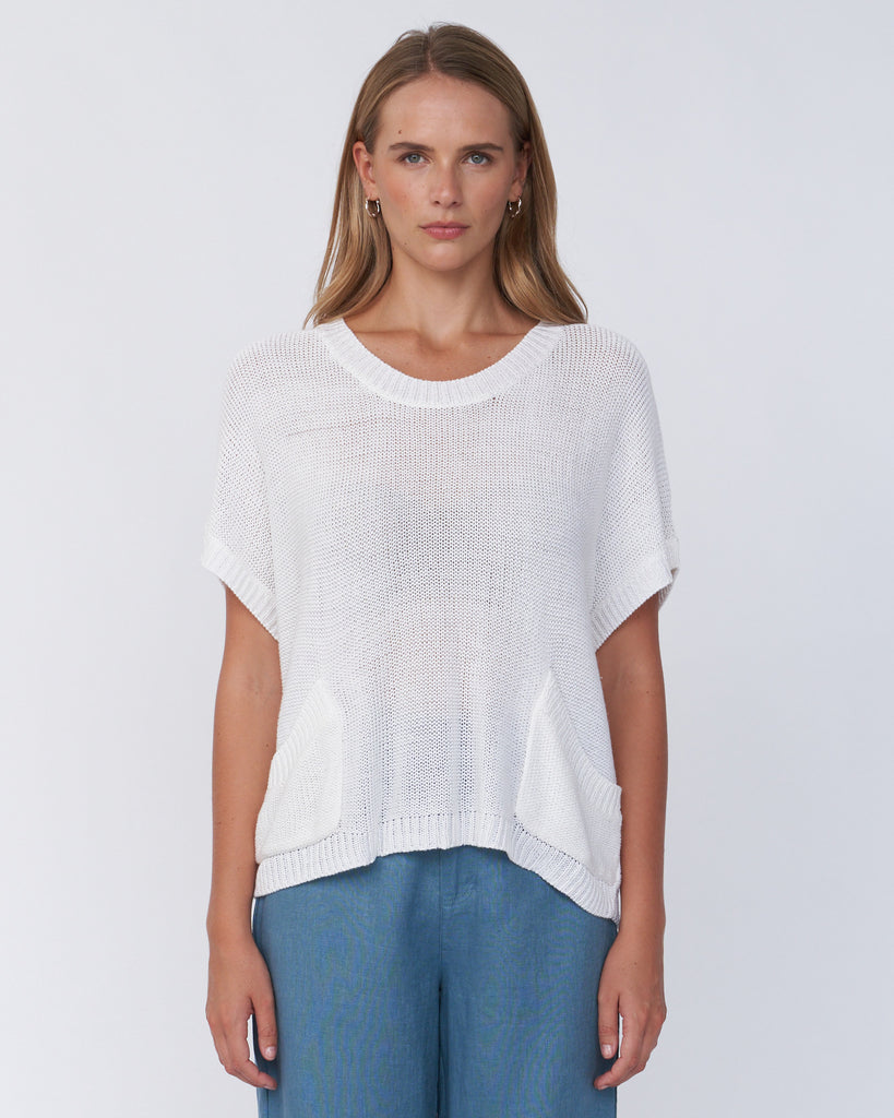 Robin Short Sleeve Knit - Cream