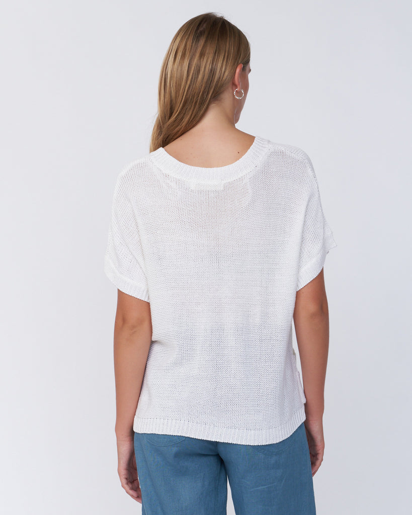 Robin Short Sleeve Knit - Cream - Second Image