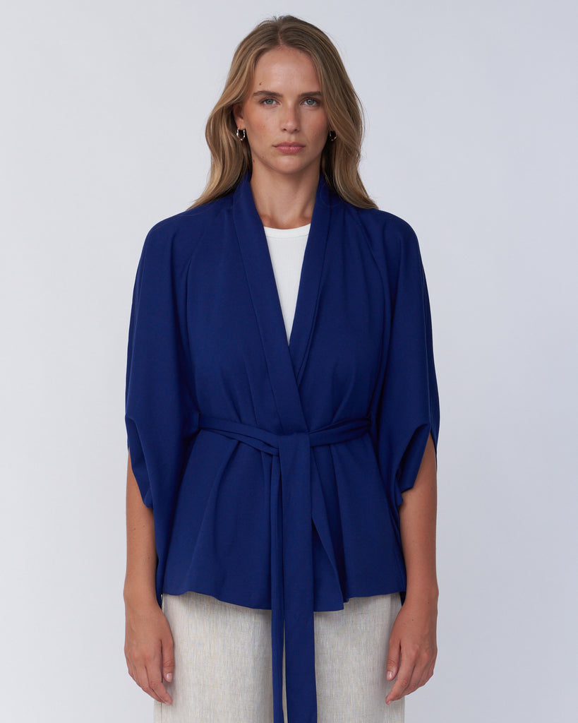 Mae Kimono Jacket - Cobalt Blue