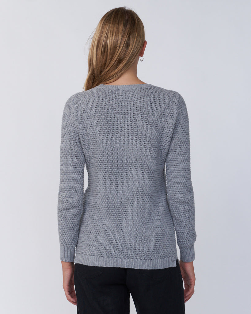 Emilia Crew Neck Knit - Grey - Second Image