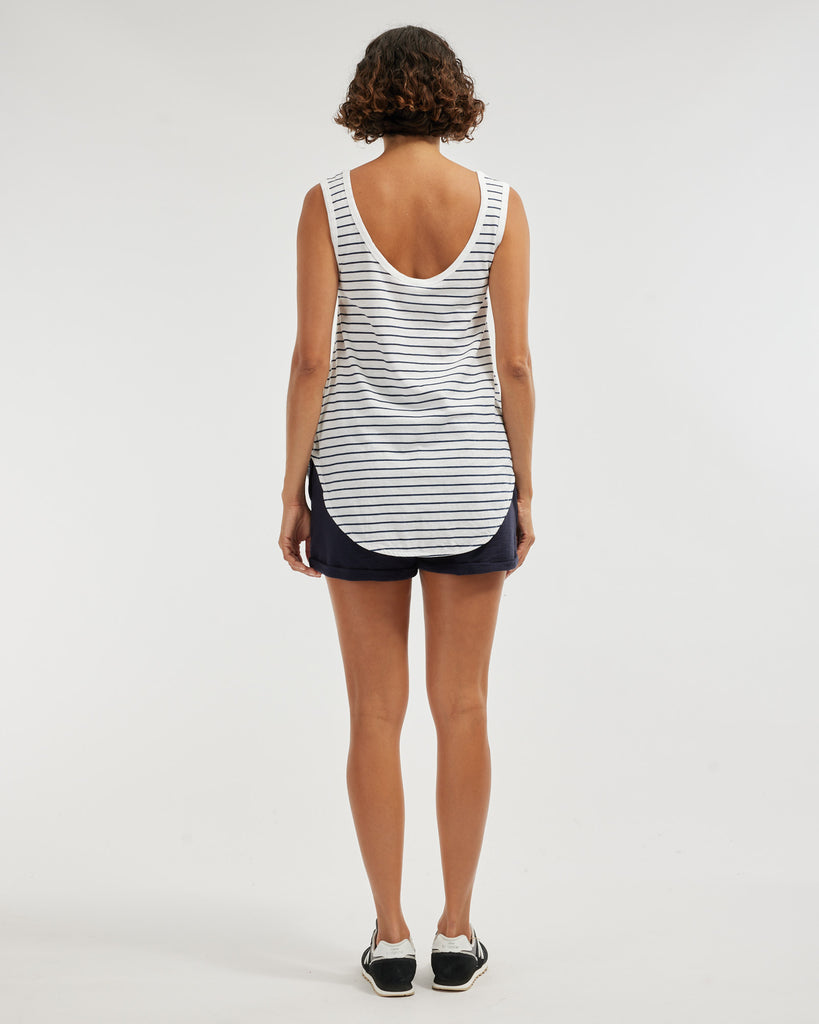 Abigail Rolled Hem Short - Navy - Second Image