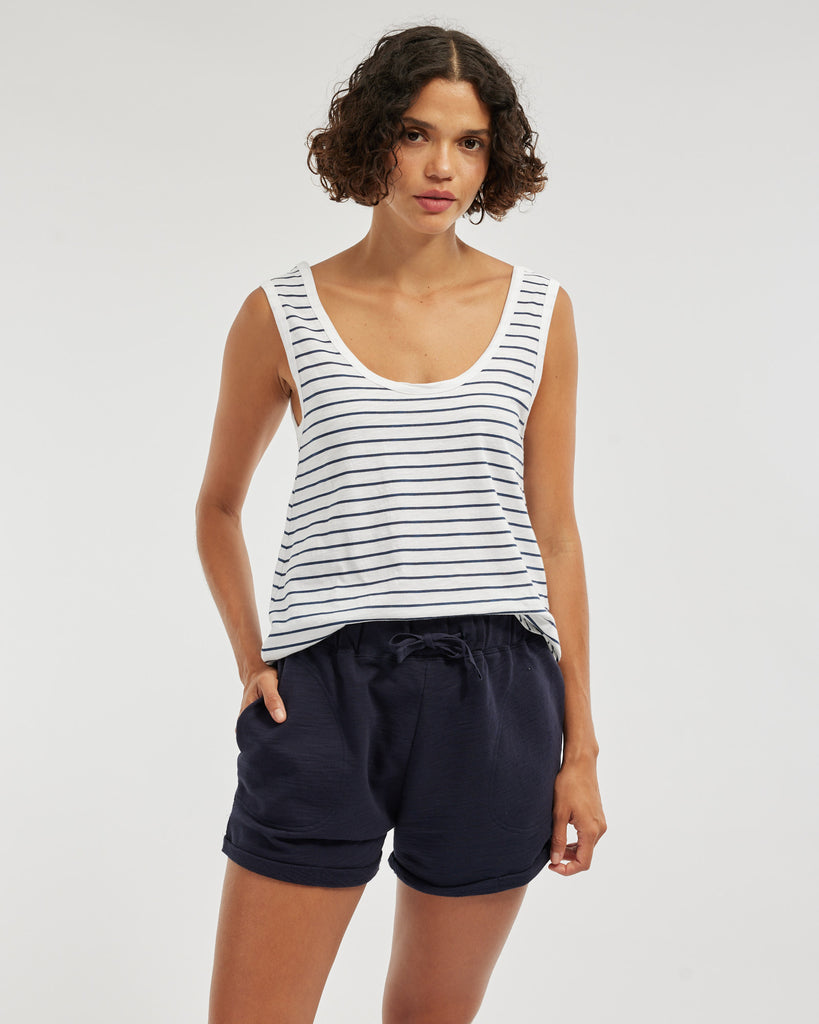 Abigail Rolled Hem Short - Navy