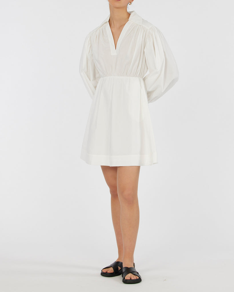 Sample - Tahlia Cotton Poplin Mini Dress - White