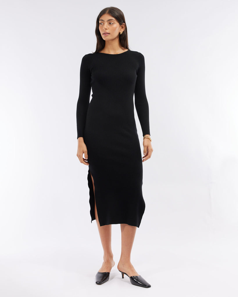 Afina Knit Dress - Black