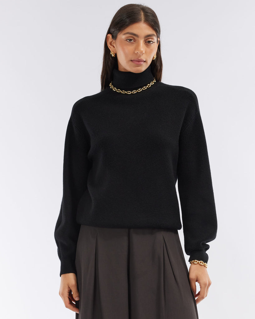 Aveline Turtleneck Knit - Black