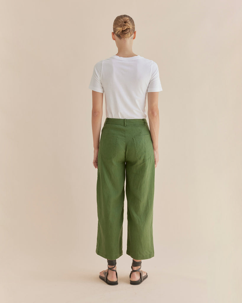 Barossa Linen Pant - Verdant - Second Image