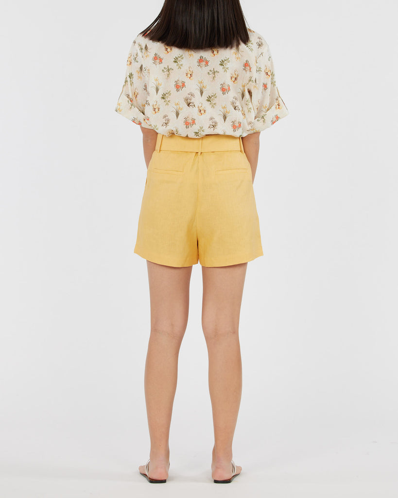 Brydie Linen Short - Buttercup - Second Image