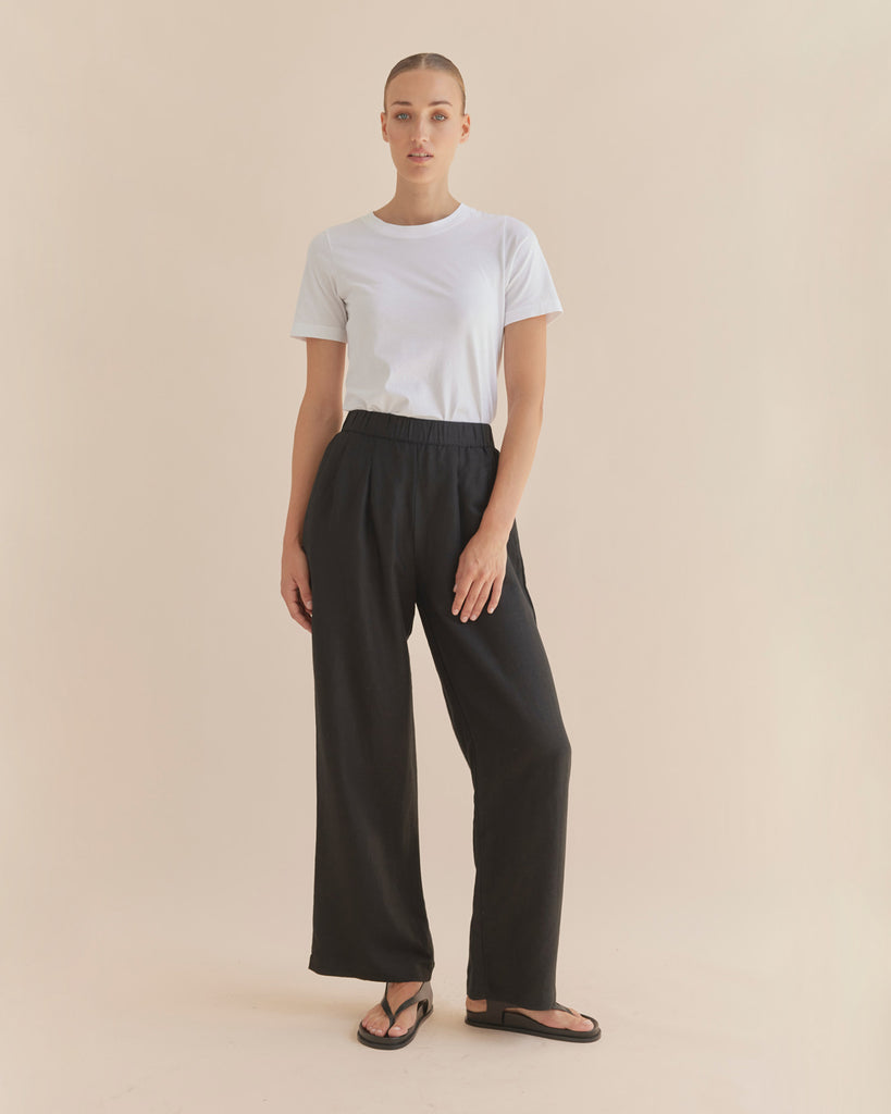 Cancun Linen Pant - Black