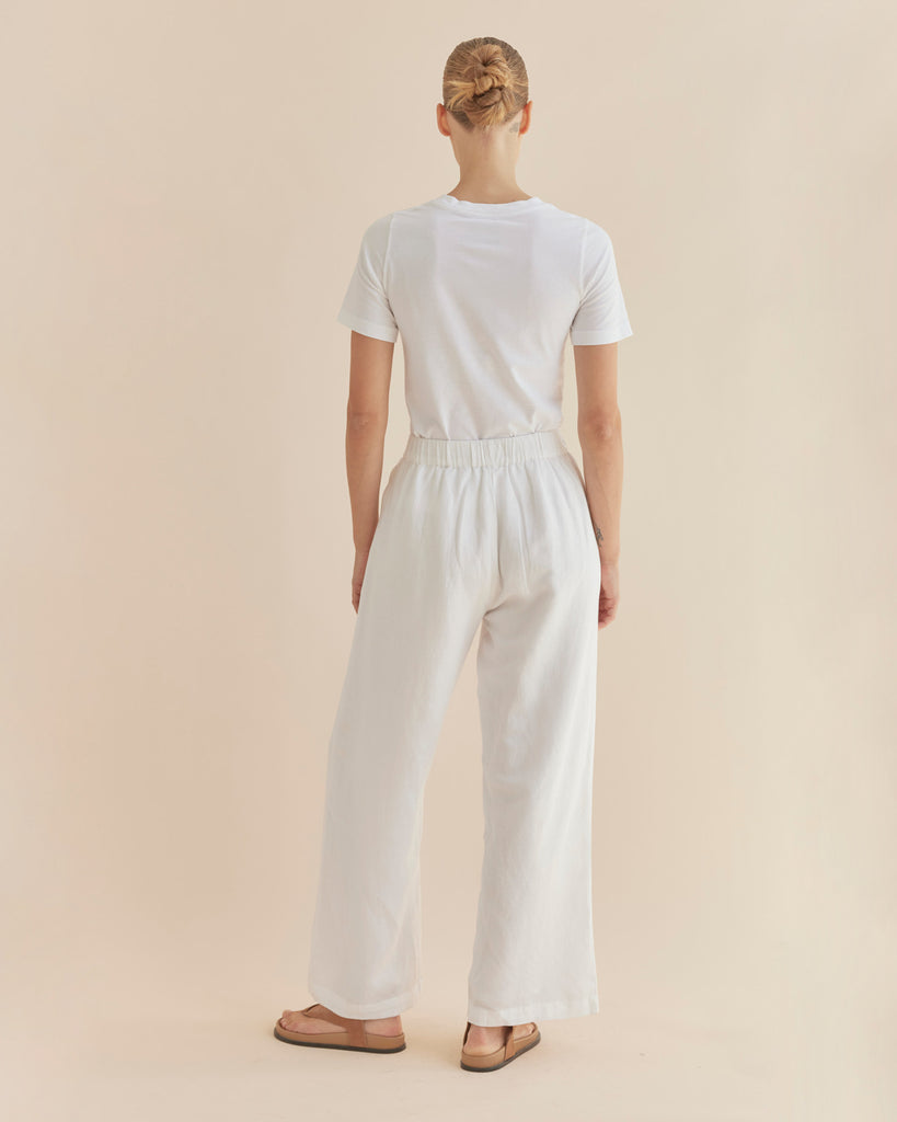 Cancun Linen Pant - White - Second Image