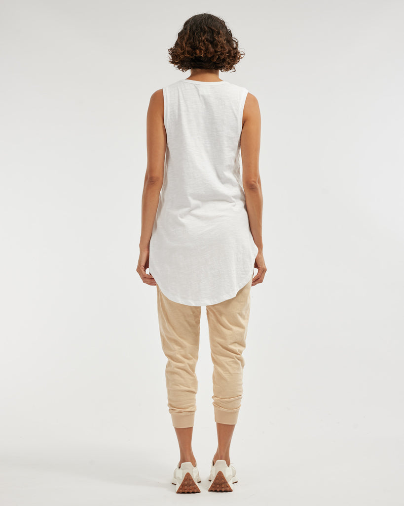 Claudia Longline Tank - White - Second Image