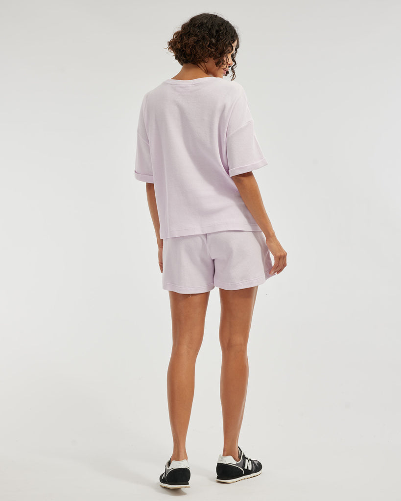 Laurie Waffle Tee - Violet - Second Image