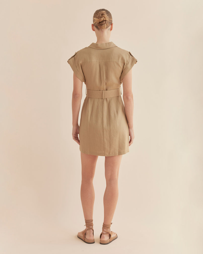 Esra Utility Mini Dress - Zataar - Second Image