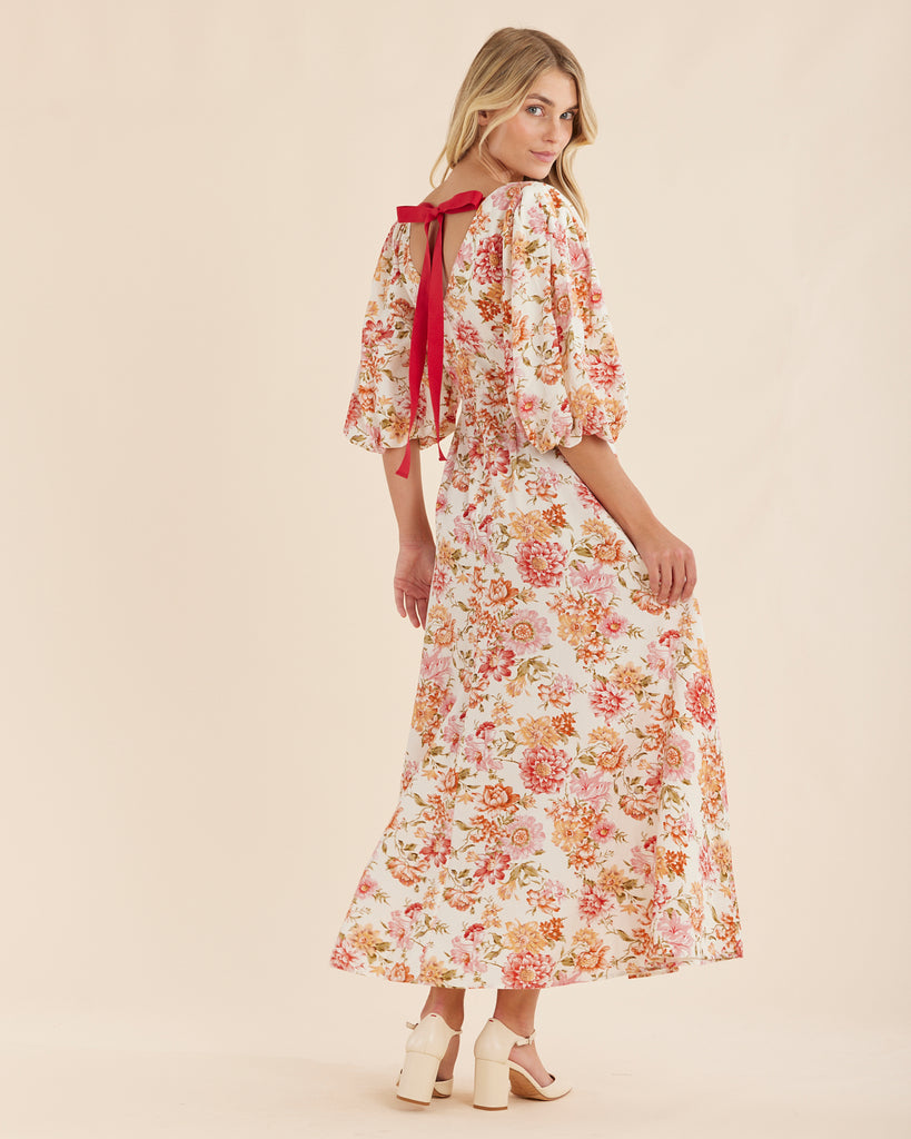 Florine Boat Neck Midi Dress - Second Image