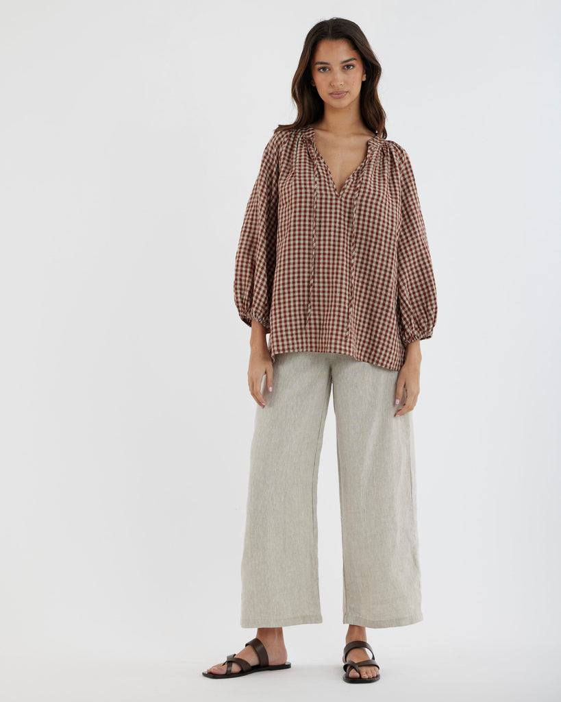 Hazel Checked Blouse - Second Image