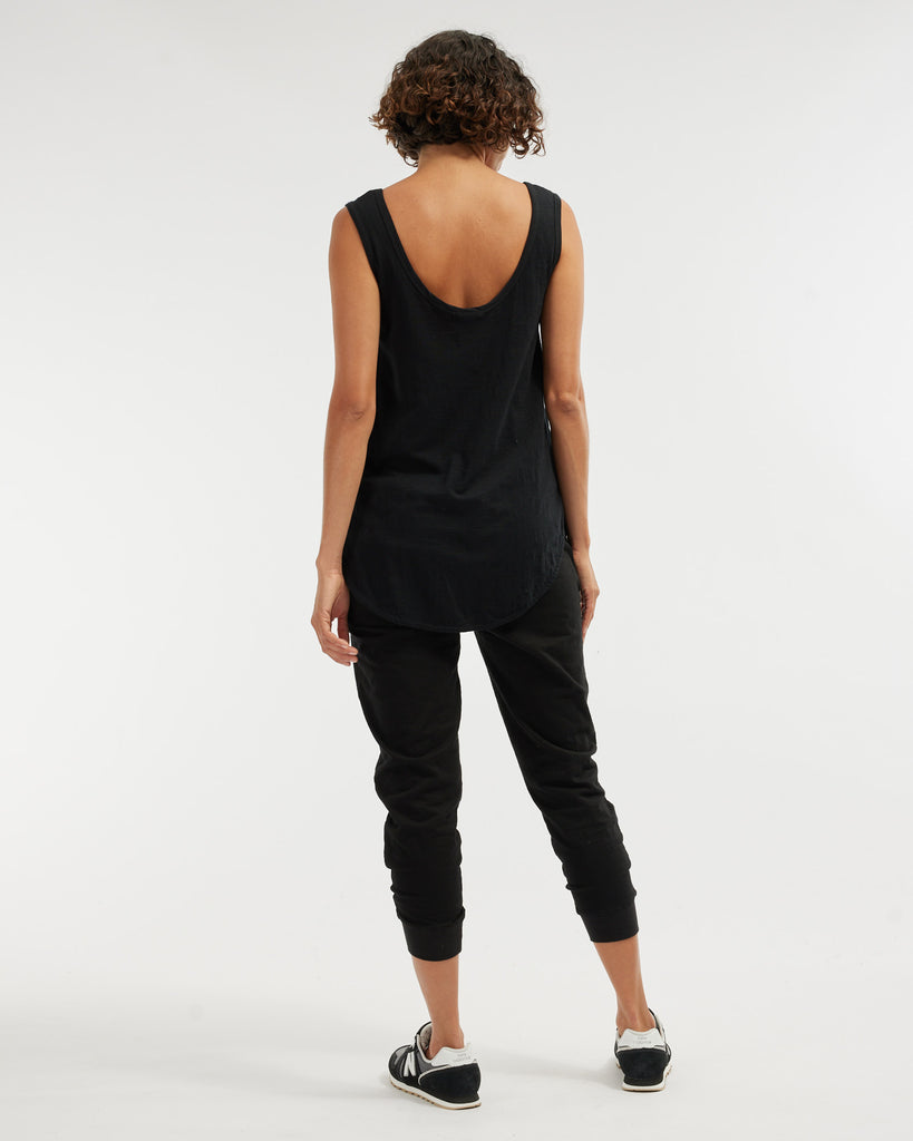 Kieran Cropped Jogger - Black - Second Image