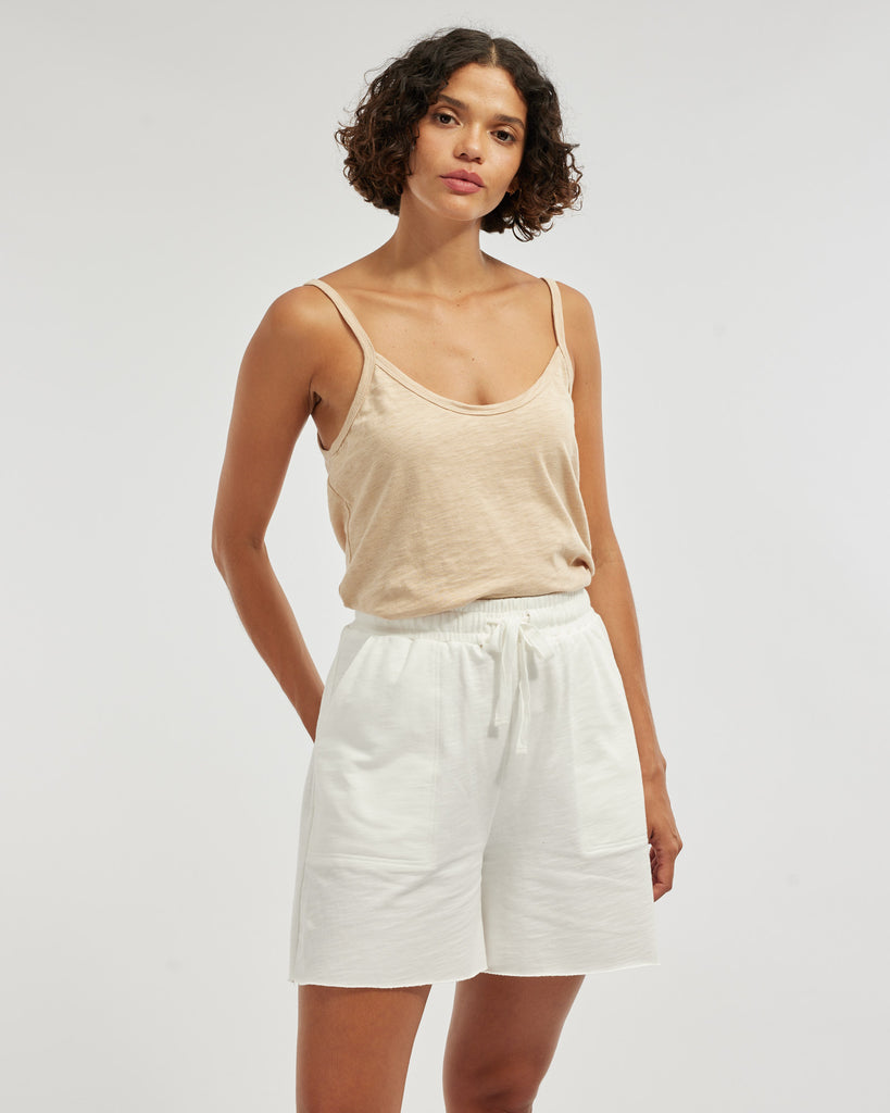 Kendall Raw Hem Short - White