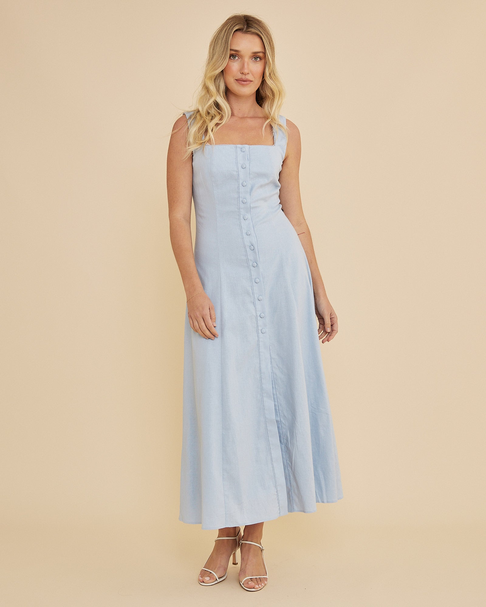 lucie midi dress Lucie Buttoned Midi Dress