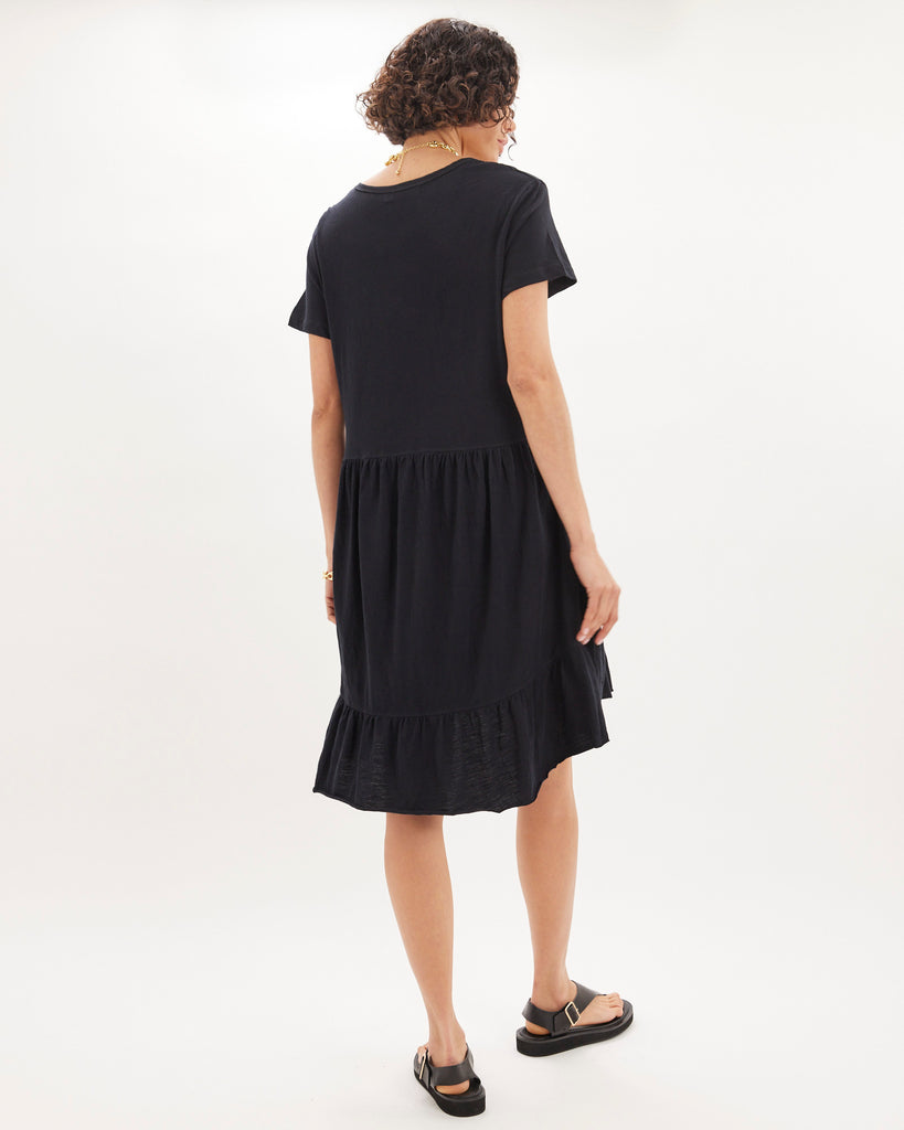 Montana Ruffled Tee Dress - Black - Second Image
