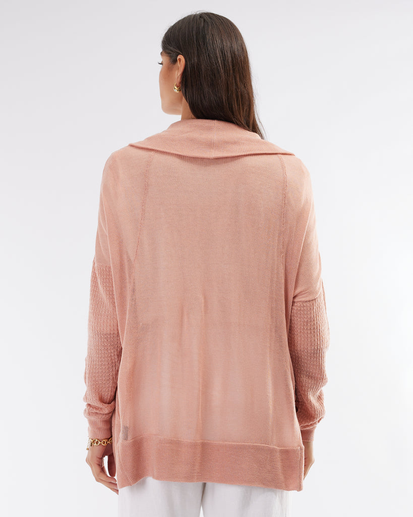 Perry Knit Cardigan - Blush - Second Image