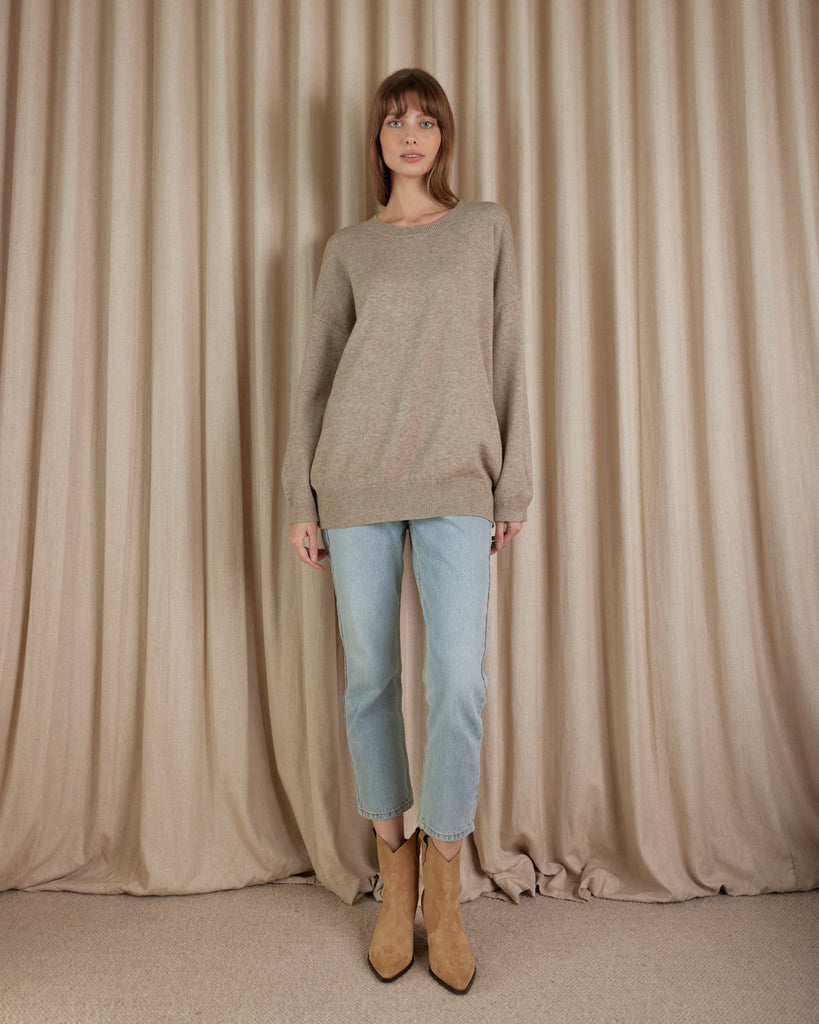 Ruthie Knit Jumper - Oatmeal - Second Image