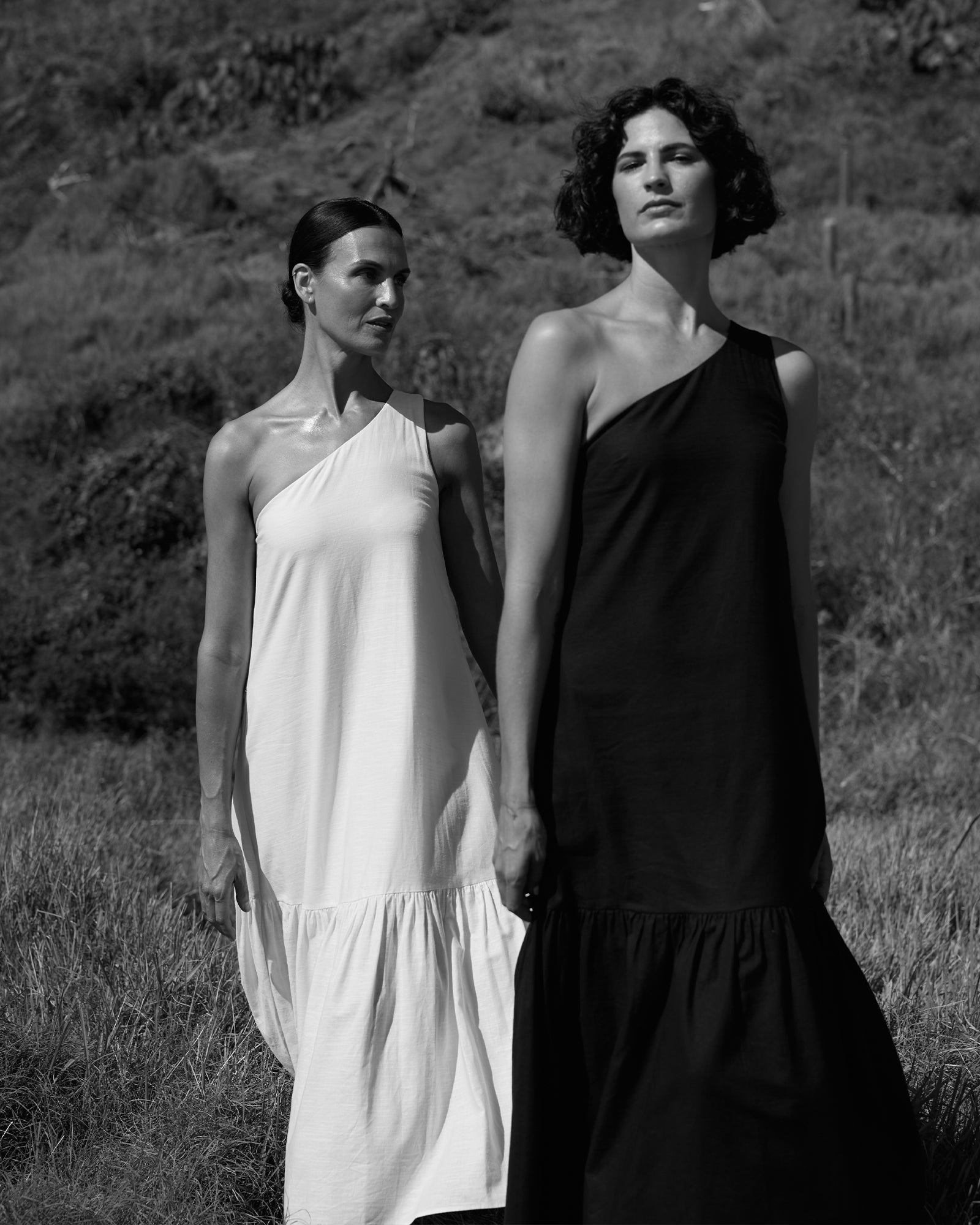 Aruba Linen One Shoulder Dress
