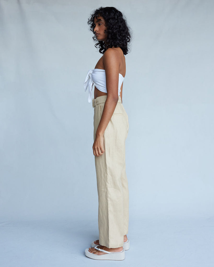 Banksia Linen Pant - Sand - Second Image