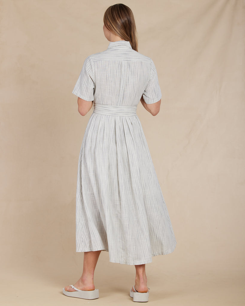 Renata Stripe Linen Dress - Second Image