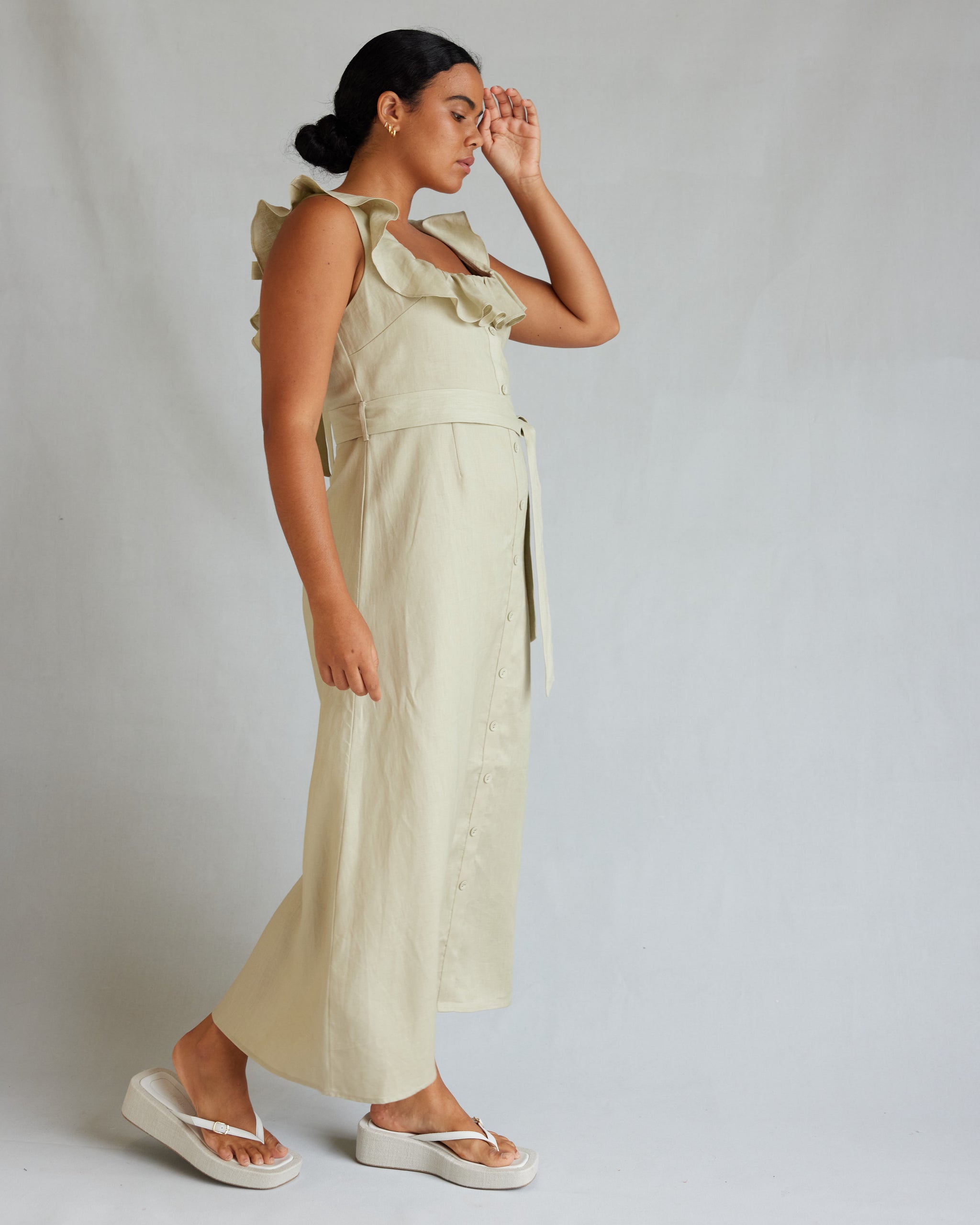 Bohdi Linen Midi Dress