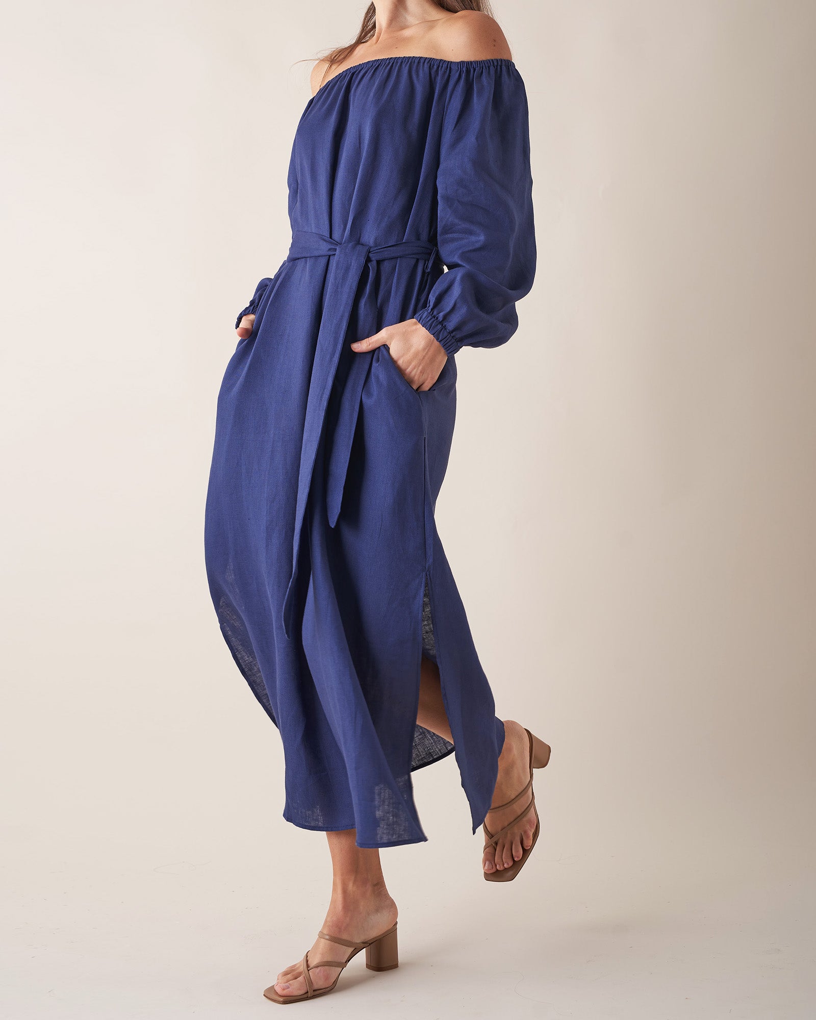 Tala Linen Maxi Dress