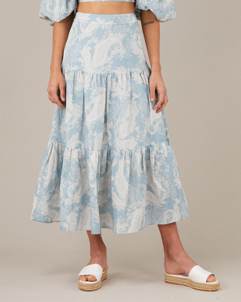 Bohemia Linen Maxi Skirt - Second Image