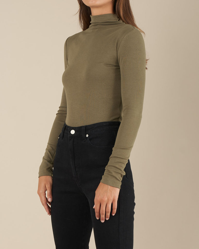 Everleigh Knit Top - Olive - Second Image