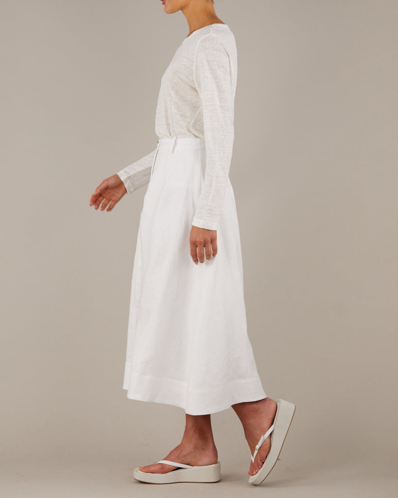 Barossa Linen Skirt - White - Second Image